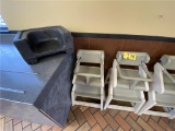 B-(2) RUBBERMAID HIGH CHAIRS W/ BOOSTER SEAT