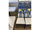 E-(4) FAN BACK DINING CHAIRS, METAL FRAME, PLASTIC SEAT