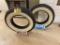 ATLAS TIRE DISPLAY W/WHITE WALL TIRES (2)