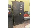 2-DOOR STORAGE CABINET & CONTENTS