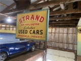 STRAND OF ARLINGTON USED CARS 4' X 3' DOUBLE SIDED WOODEN SIGN
