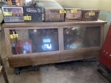 VINTAGE DISPLAY CABINET, WOOD & GLASS, 82