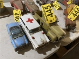 (3) TOY CARS/TRUCKS, CAR, AMBULANCE, TRUCK - JAPAN & CHINA