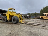 MICHIGAN WHEEL LOADER DETROIT DIESEL, W/ BUCKET, 12’ FORK TINES, 2,919 HRS, 20.5-25 - CC