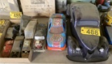 LOT: (9) PLASTIC RACE CARS, HOT ROD