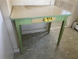 METAL TOP KITCHEN TABLE W/DRAWER