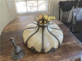 VINTAGE GLASS CEILING LIGHT FIXTURE