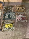 (5) SETS OF MAINE LICENSE PLATES, 2-1939, 1940, 1941, 1942