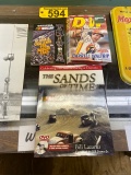 Autographed DARRELL WALTRIP BOOK AND NASCAR TRIVIA BOOK, THE SANDS OF TIME
