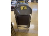 (4) METAL FOLDING CHAIRS W/ PADDED SEAT