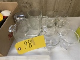 LOT ASSORTED GLASSWARE & COCKTAIL GLASSES