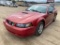 2001 FORD MUSTANG COUPE, 6-CYL, AUTO, 67,803 MILES, 1-OWNER, S/N: 1FAFP40421F163415