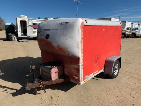 WELLS CARGO TRAILER WITH CENTURY 911 COMMERCIAL CARPET CLEANER, 18HP BRIGGS AND STRATTON MOTOR