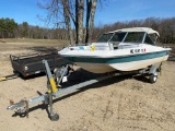 1987 THUNDER CRAFT 13' BOW RIDER, S/N: TCT25981E787, 50HP MERCURY