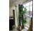 LOT: (2) FLOOR LAMPS, PLASTIC PLANT & SHELF/STAND