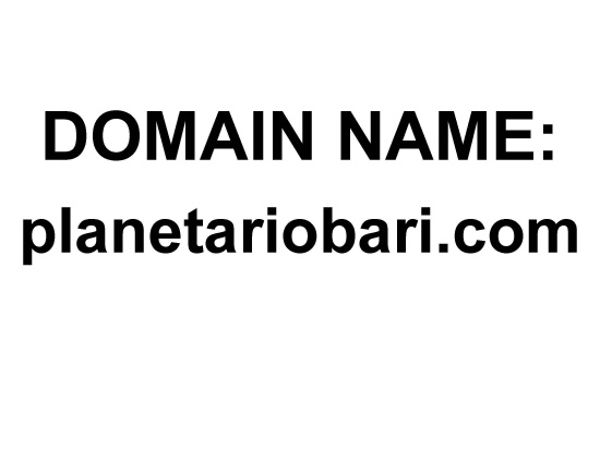 DOMAIN NAME: planetariobari.com