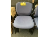 (9) BLUE PADDED STACKABLE SIDE CHAIRS
