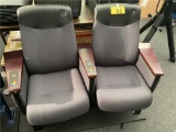 SET OF (2) MOVIE THEATER SEATS W/ARM RESTS
