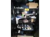 CABINET & CONTENTS; MISC. CAMERA EQUIPMENT, CASES, CHARGERS