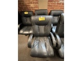 (2) BLACK FAUX LEATHER OFFICE CHAIRS