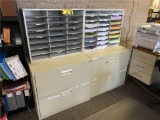 (2) LATERAL LEGAL 2-DRAWER FILING CABINETS W/(2) 24 BIN PAPER FILES
