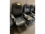 (2) BLACK FAUX LEATHER OFFICE CHAIRS