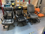 (4) OFFICE CHAIRS, MID-BACK SWIVEL