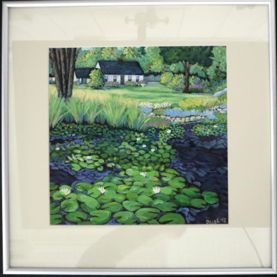 MATTED & FRAMED ISLAND LILY POND PRINT BY CLAUDIA DILLER - $200 VALUE