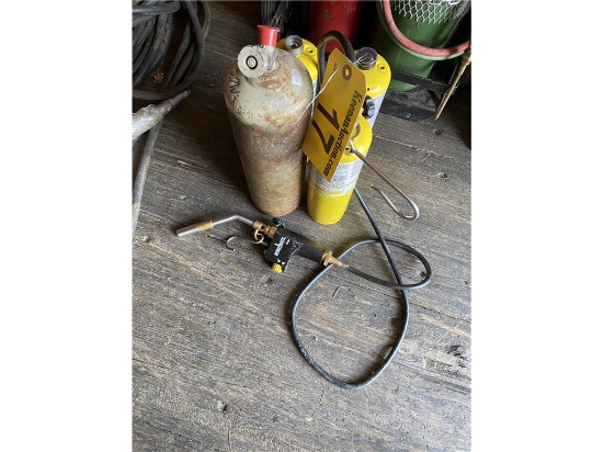 SET OF ACETYLENE TORCH & TANKS