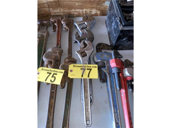 3-ADJUSTABLE WRENCHES; 24", 18", 15"