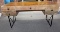 MODERN RECLAIMED WOOD 4-DRAWER OFFICE DESK W/REAR STORAGE SHELF, 63