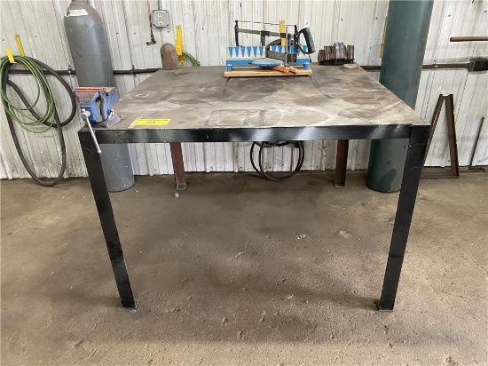 4'W X 4'L X 34"H STEEL FAB TABLE