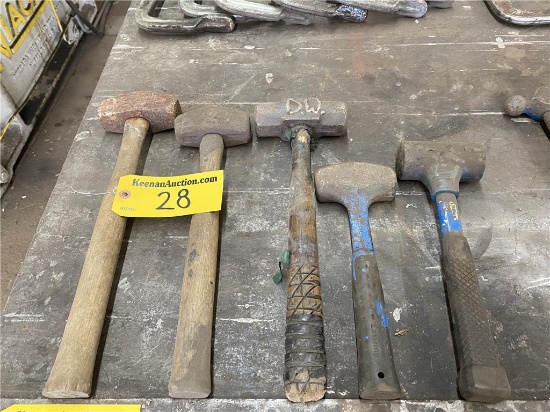 (5) ASSORTED HAMMERS; 4-SLEDGE, 1-DEAD BLOW