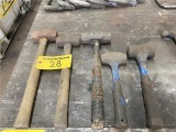 (5) ASSORTED HAMMERS; 4-SLEDGE, 1-DEAD BLOW