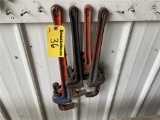 (4) PIPE WRENCHES