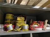 LOT: WELDING WIRE & ASSORTED ROLLS OF CAUTION TAPE; INSIDE LOT #156