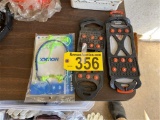 LOT: ICE CLEATS & EAR PLUGS