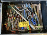 CONTENTS OF DRAWER: SCREW DRIVERS, PLIERS, HAND TOOLS