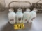 (4) ASSORTED 1-QT MAINE MILK BOTTLES