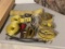 LOT: 12-ASSORTED RATCHET STRAPS & 2-BUNGEES