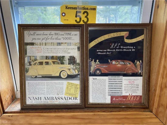 (2) NASH AUTOMOBILE PRINTS