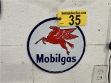 ANDY ROONEY PORCELAIN ADVERTISING SIGN, MOBIL GAS, 11