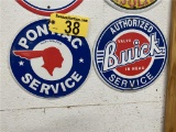 (2) TIN AUTO SERVICE SIGNS: PONTIAC & BUICK, 11