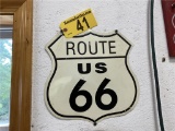 TIN ROUTE 66 ROAD SIGN