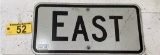 EAST ROAD SIGN