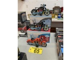 (3) 1950s TIN HARLEY DAVIDSON REPRODUCTION TOY MOTORCYCLES