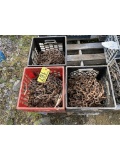 3-CRATES OF TRACTOR TRAILER CHAIN & MISC. CHAIN