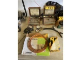 MISC. LOT: SNAP-ON METERS, COMPRESSION TESTERS, NAPA OIL FILTER, COPPER TUBING