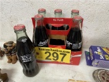 SET OF 6-COKE CLASSIC NASCAR WINSTON CUP SERIES SODA BOTTLES