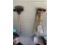 LOT: LONG HANDLED TOOLS, 4' LEVEL, BAND SAW, BROOMS, SHOVELS, HOE